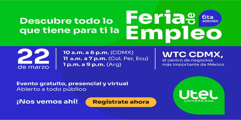 Lee más sobre el artículo UTEL invita a la Comunidad AIESAD a su 6ª Feria de Empleo